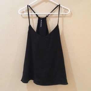 Black silky tank top